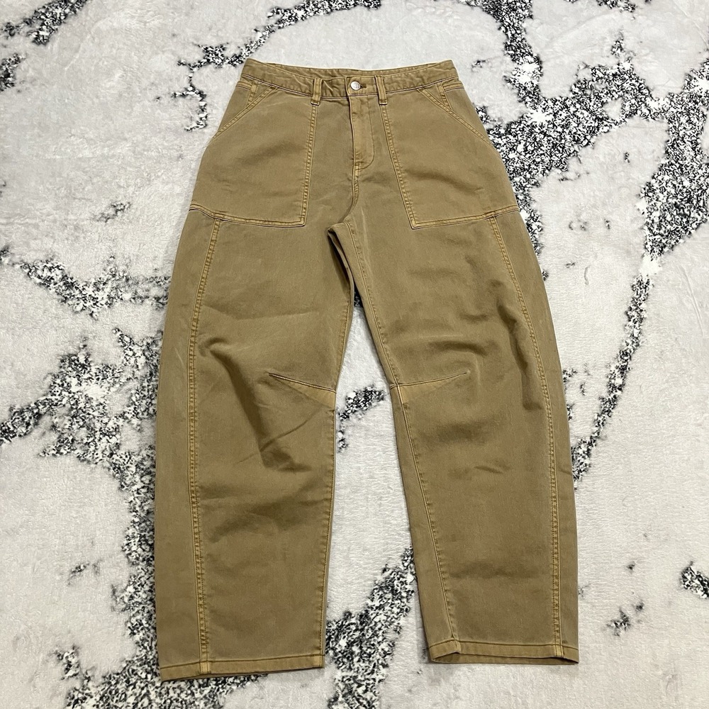 Gap Utility Carpenter Pants Womens 2 Tan Workwear Surplus Twill Straight Leg